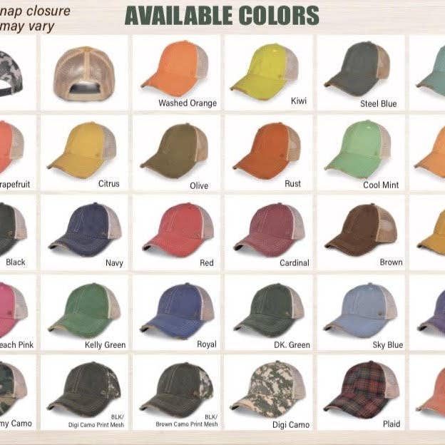 Sweet Texas Treasures - Wholesale Trucker Hat - Unisex - Bluebonnet Dirty Trucker Hat2