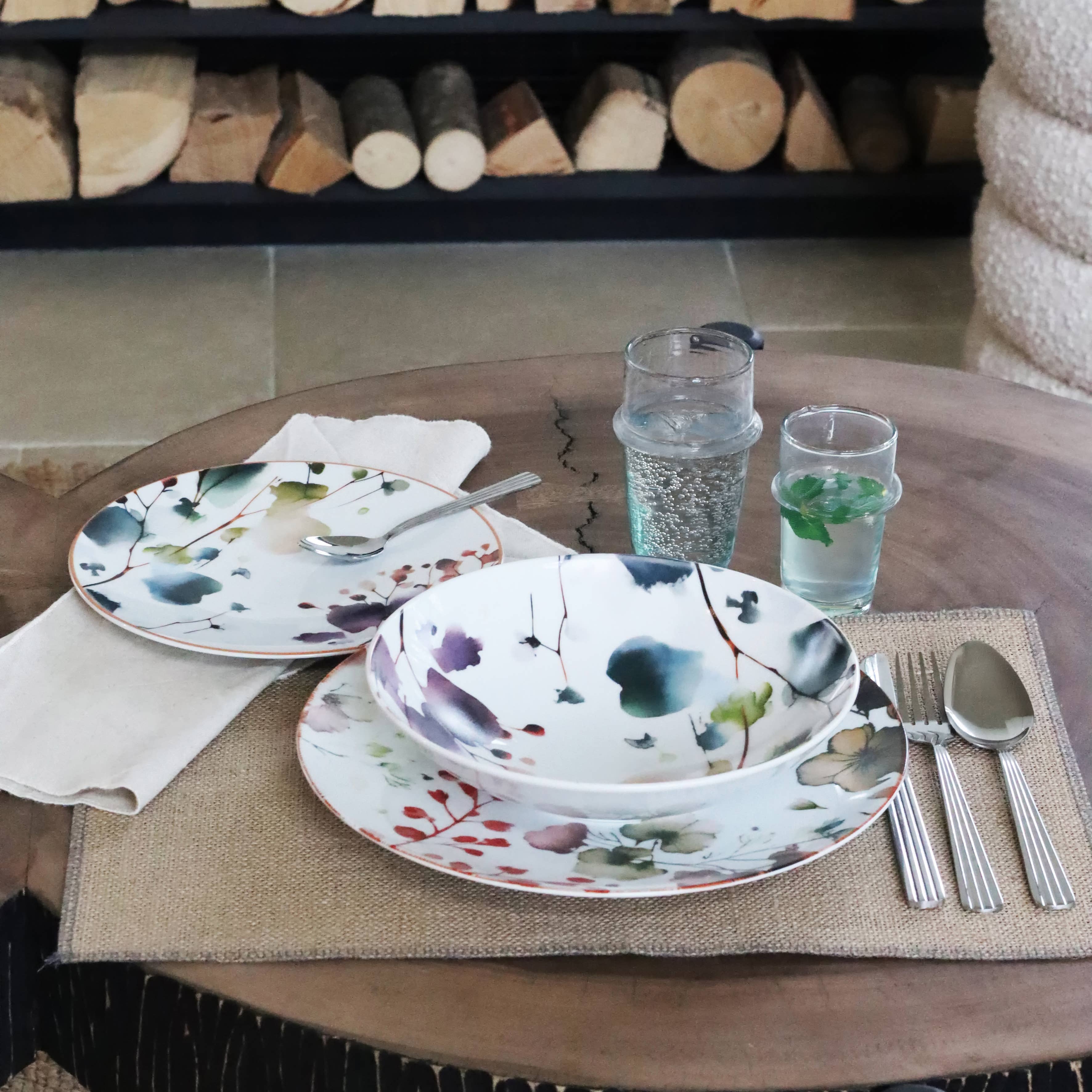 Novastyl – Großhandel Essteller – AQUARELLE Dessertteller aus Porzellan, 20 cm1