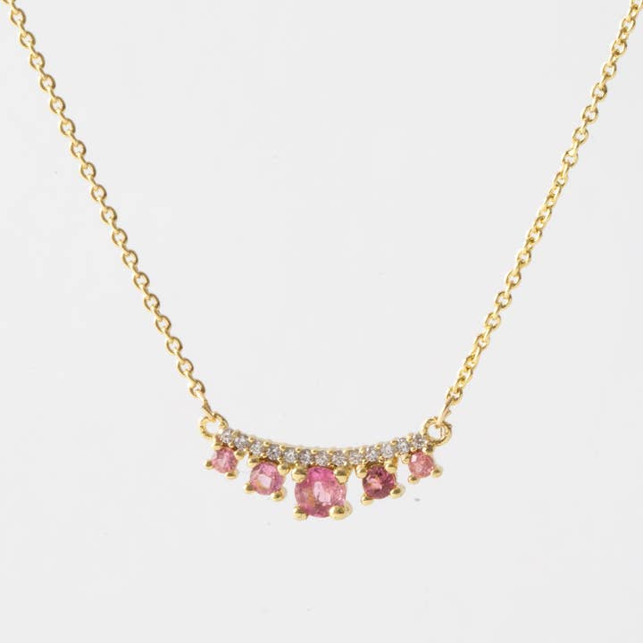 Ellie Halsband - Rosa Turmalin för wholesale av Heilo Jewelry