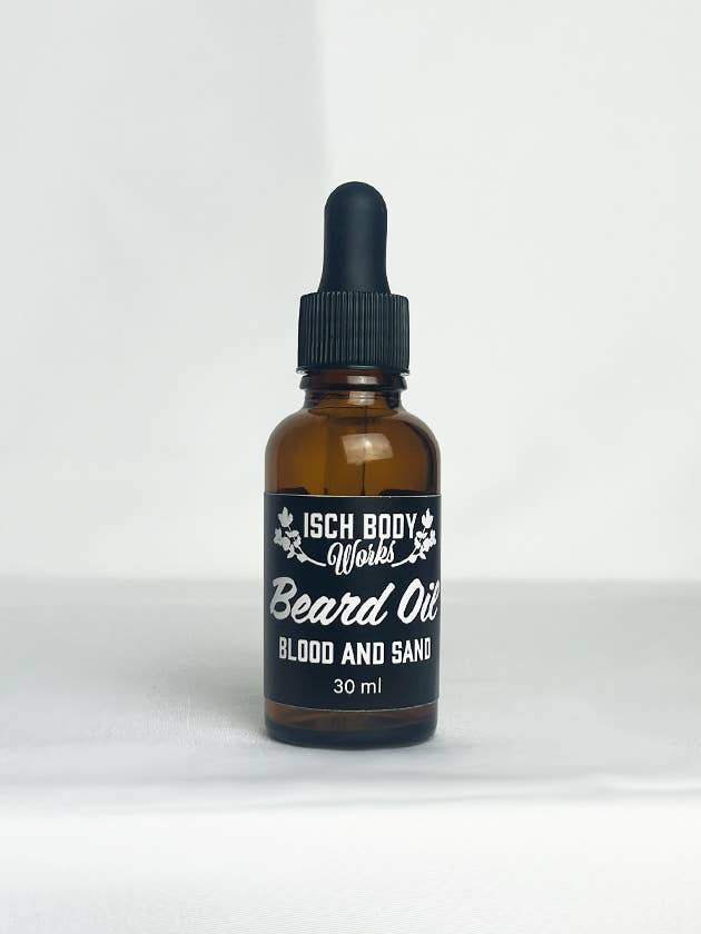 Blood and Sand Beard Oil for wholesale by Isch Body Works