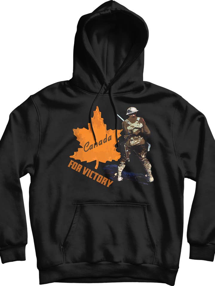 Canada For Victory World War 1 Bayonette Soldier Hoodie for wholesale by Canada for Victory