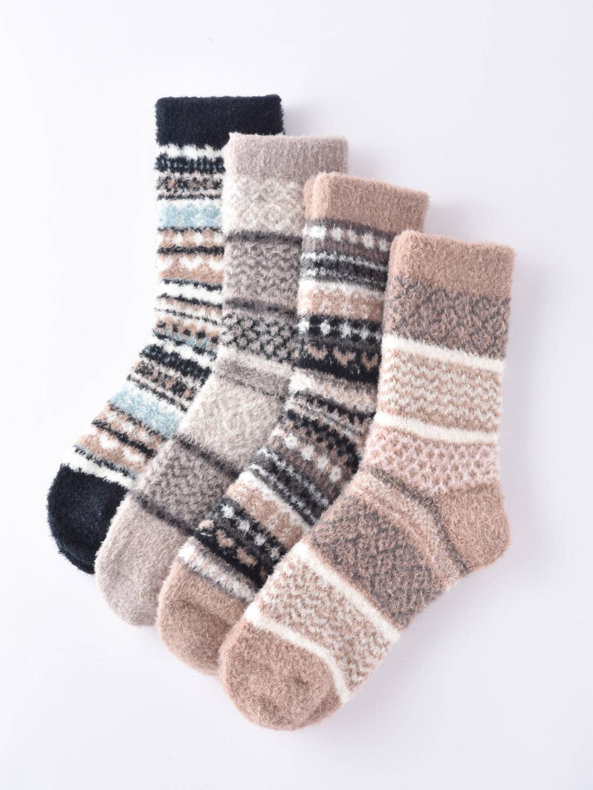 Funkyrel® Atzbranding Limited - Wholesale Socks - Women's - Rufia - Cozy Fleece Thick Mid-Calf Socks7