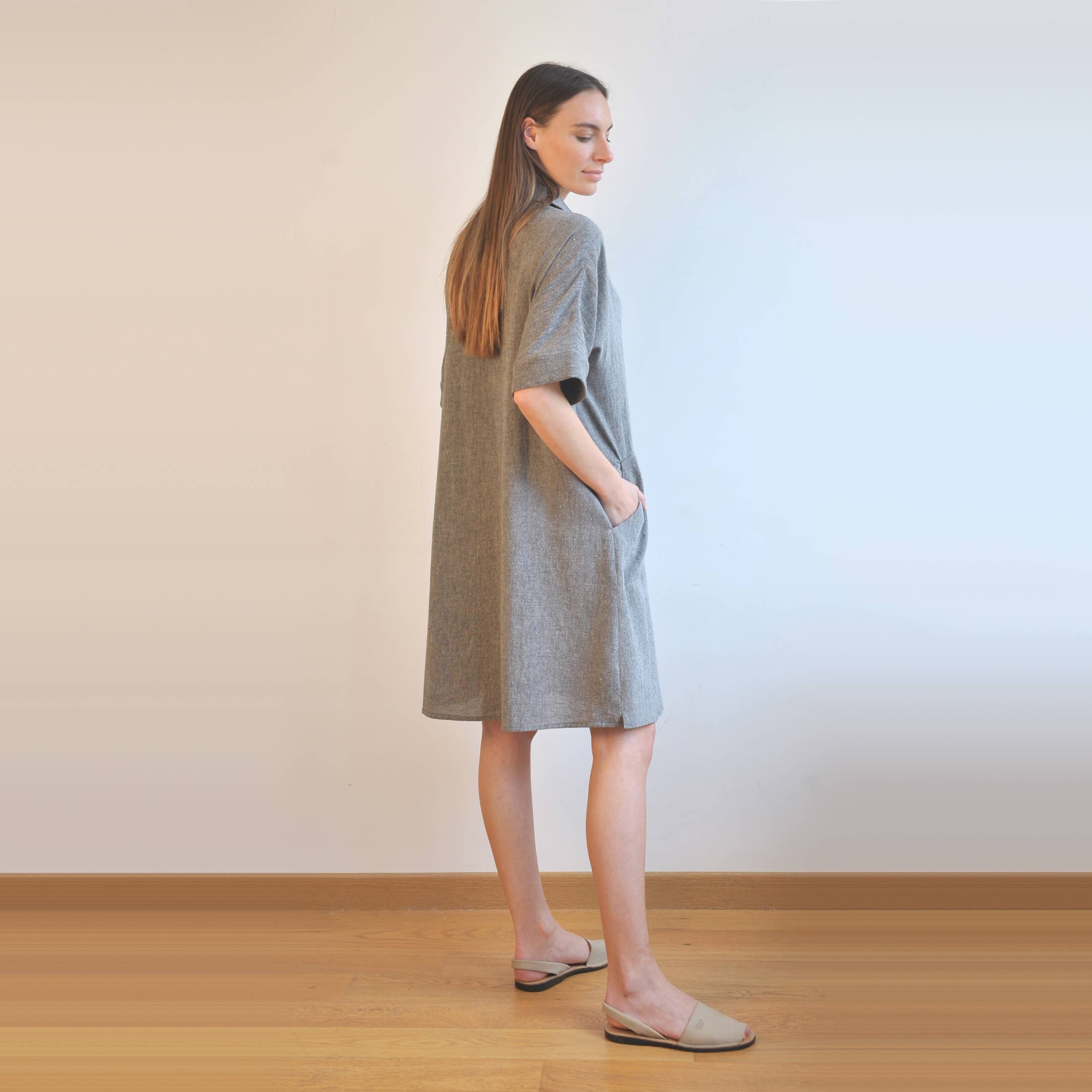 loom.ist – Vestido - Mulher por atacado – Vestido Camisa Mini Sile34