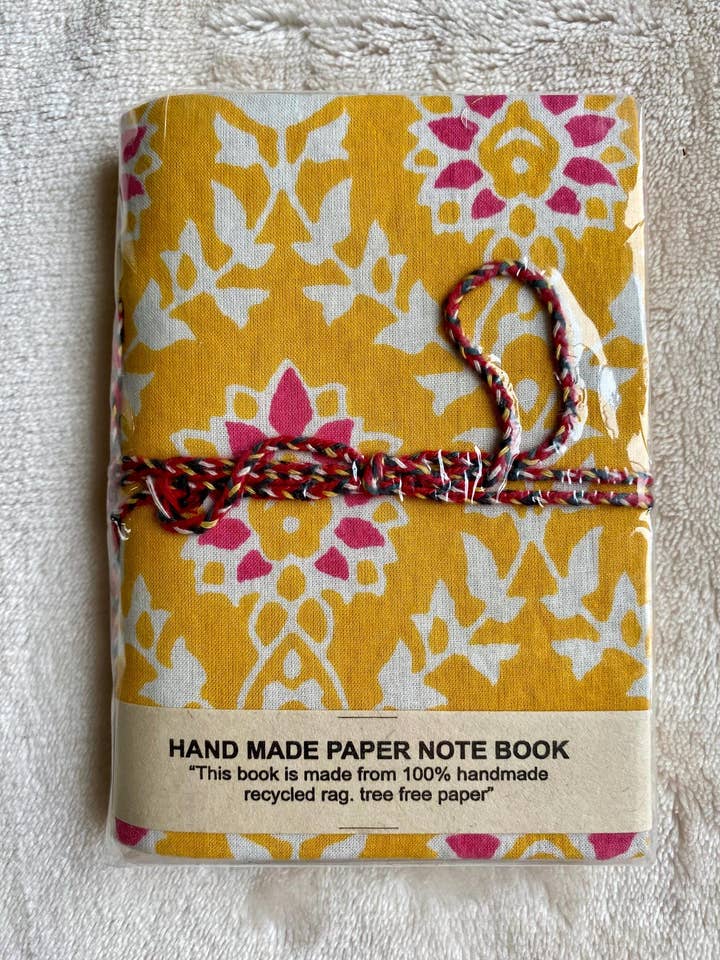 Block-Printed Cotton Notebook–Diary Journal Gift(10 Pack) for wholesale by Humanity Centred Designs