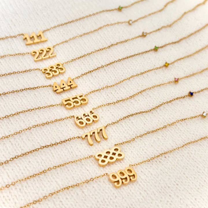 Dainty Angel Number Necklace – Spiritual Gift for wholesale by LilAryenne | Jewelry & Suncatchers