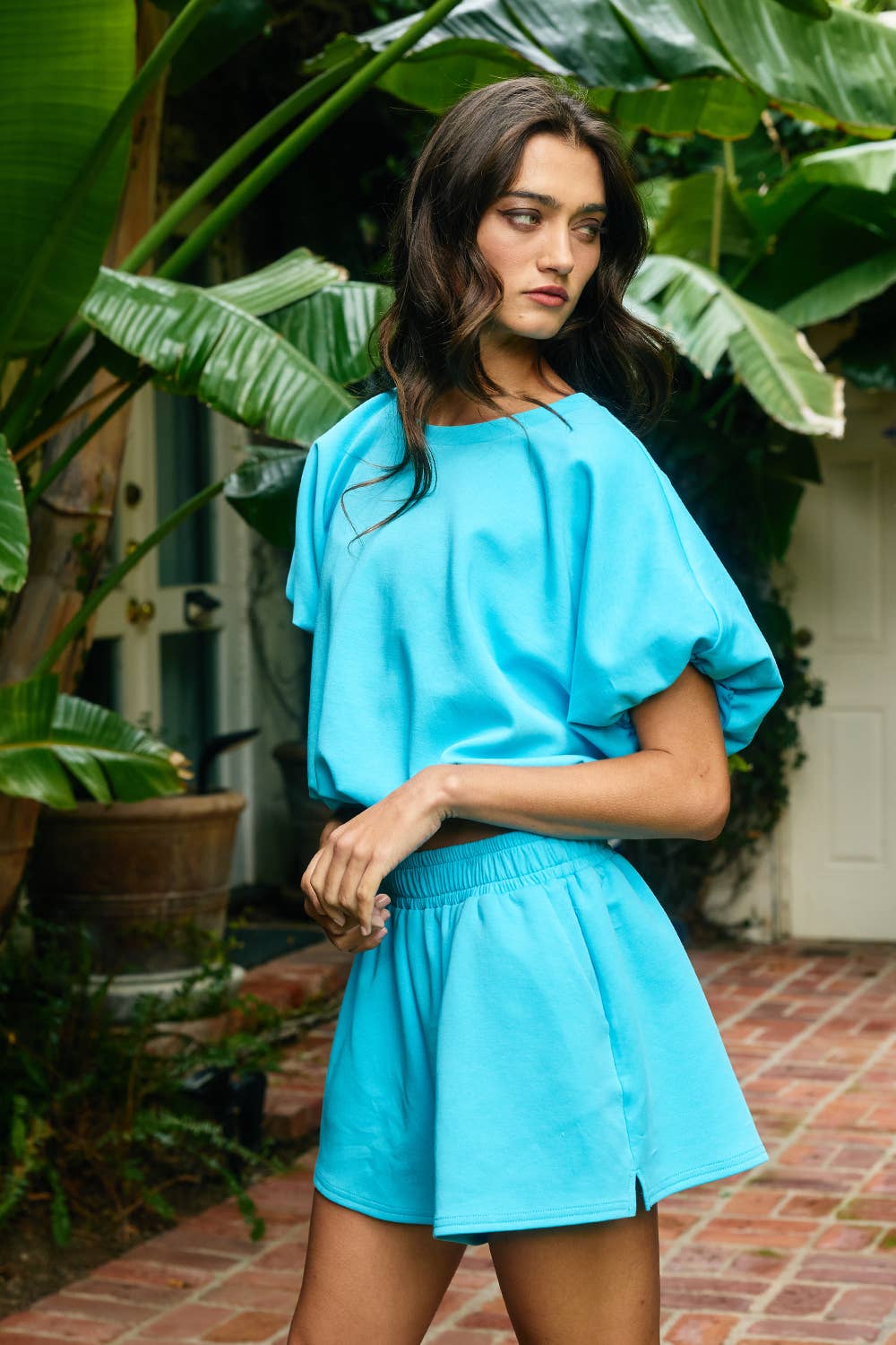 BUCKETLIST INC - Wholesale Shorts - Women's - P5468A Scuba Elastic Waist Banded Solid Shorts14