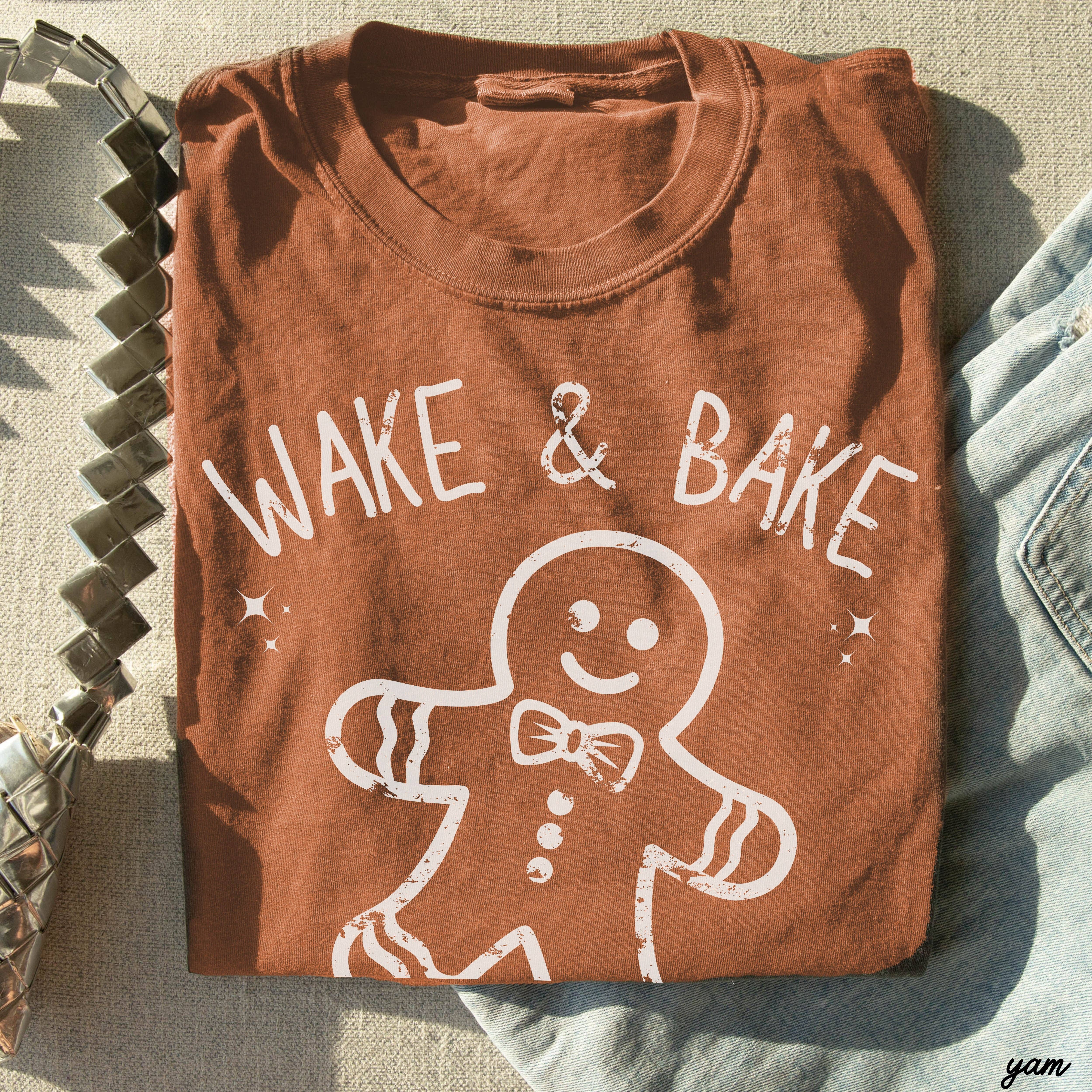 Chloe Vs Tank - Vente T-shirt sérigraphié – unisexe - T-shirt à pâtisserie Wake & Bake Gingerbread *8 couleurs (S-3X)3