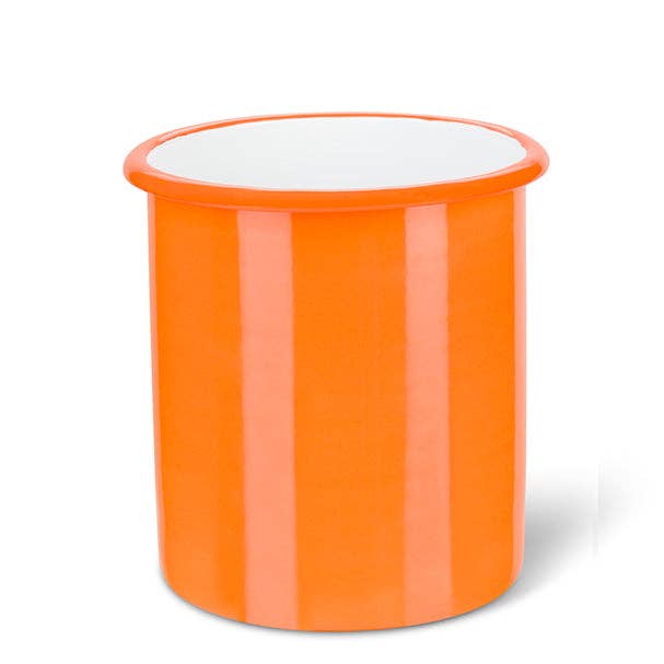 British Colour Standard North America - Wholesale Utensil Holder - BRITISH COLOUR STANDARD - Tall Enamel Utensil Holder in Orange Flame / Bright White3