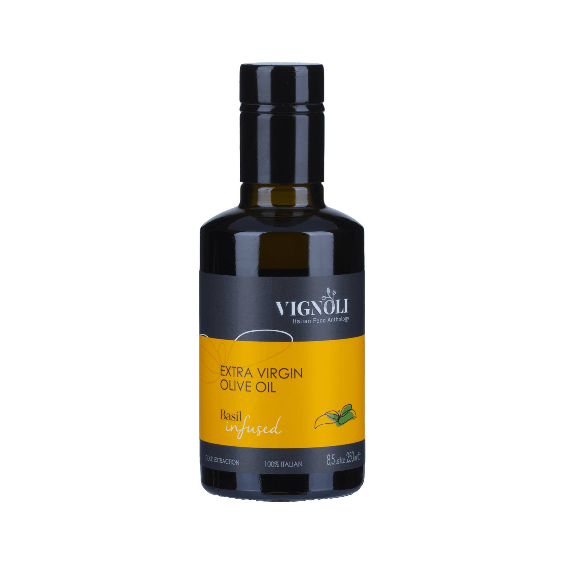 Vignoli Food - Wholesale Olive Oil - Basil Infused Extra Virgin Olive Oil - 8.45 Fl oz