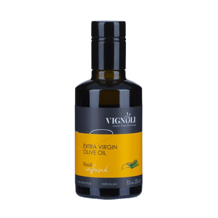 Vignoli Food - Wholesale Olive Oil - Basil Infused Extra Virgin Olive Oil - 8.45 Fl oz0