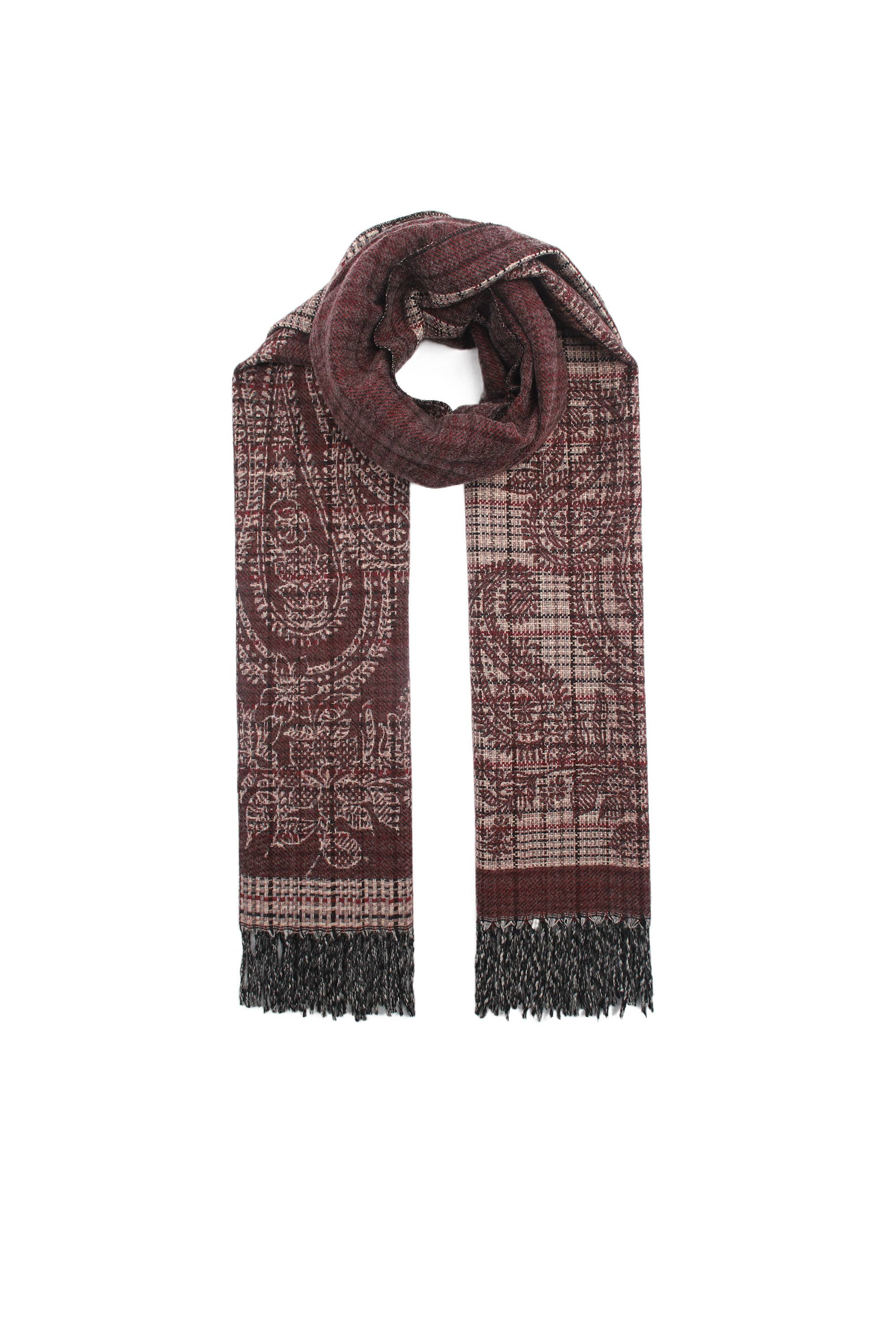 PHANIE MODE - Vendita all'ingrosso Sciarpa - Donna - E-09356 Sciarpa stampata bandana – Motivi cachemire17