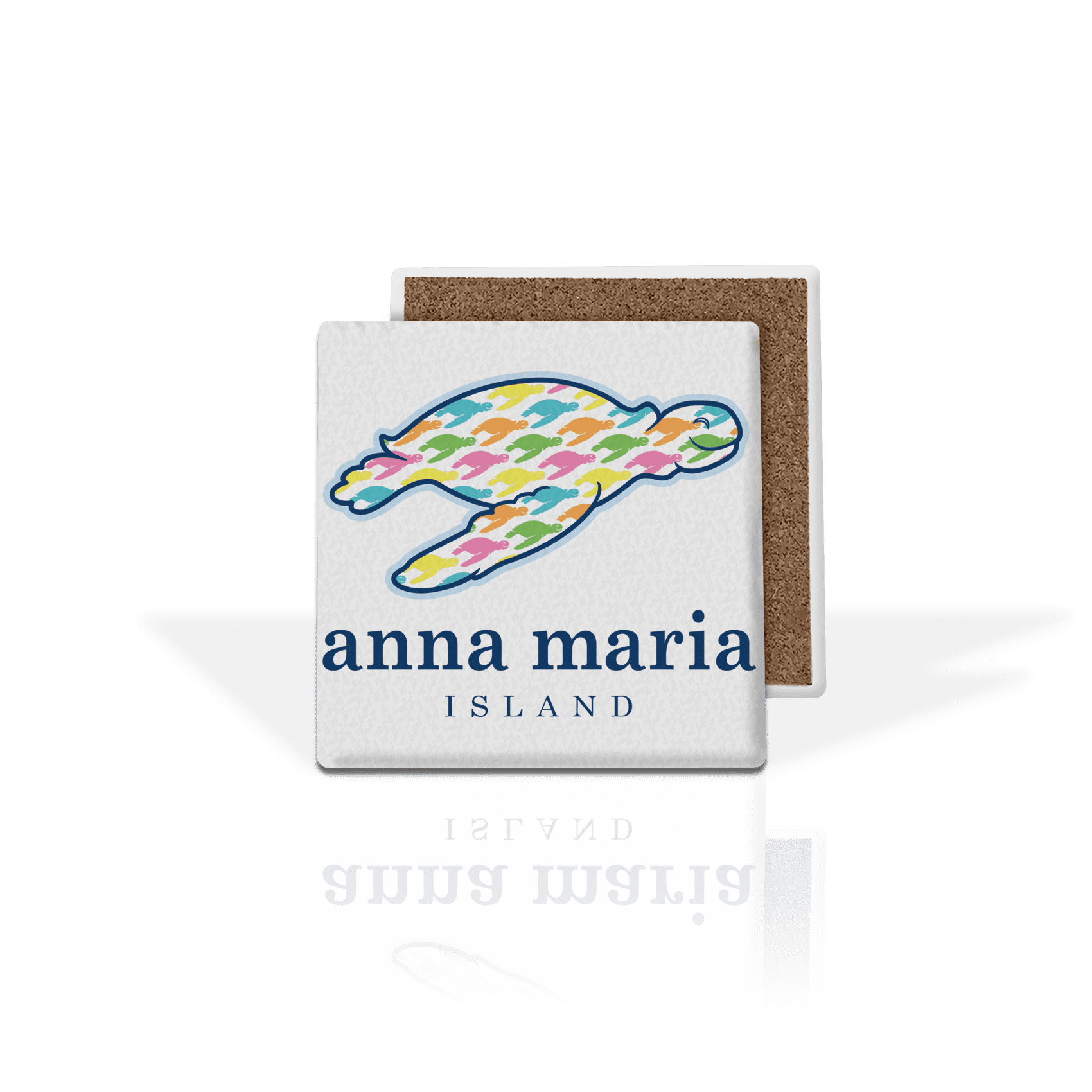 Matrix - Wholesale Coasters - Customizable Absorbent Stone Coaster: Happy Turtle0