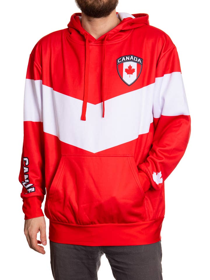 Canada World Soccer Sublimated Hooded Sweatshirt for wholesale by Calhoun Sportswear