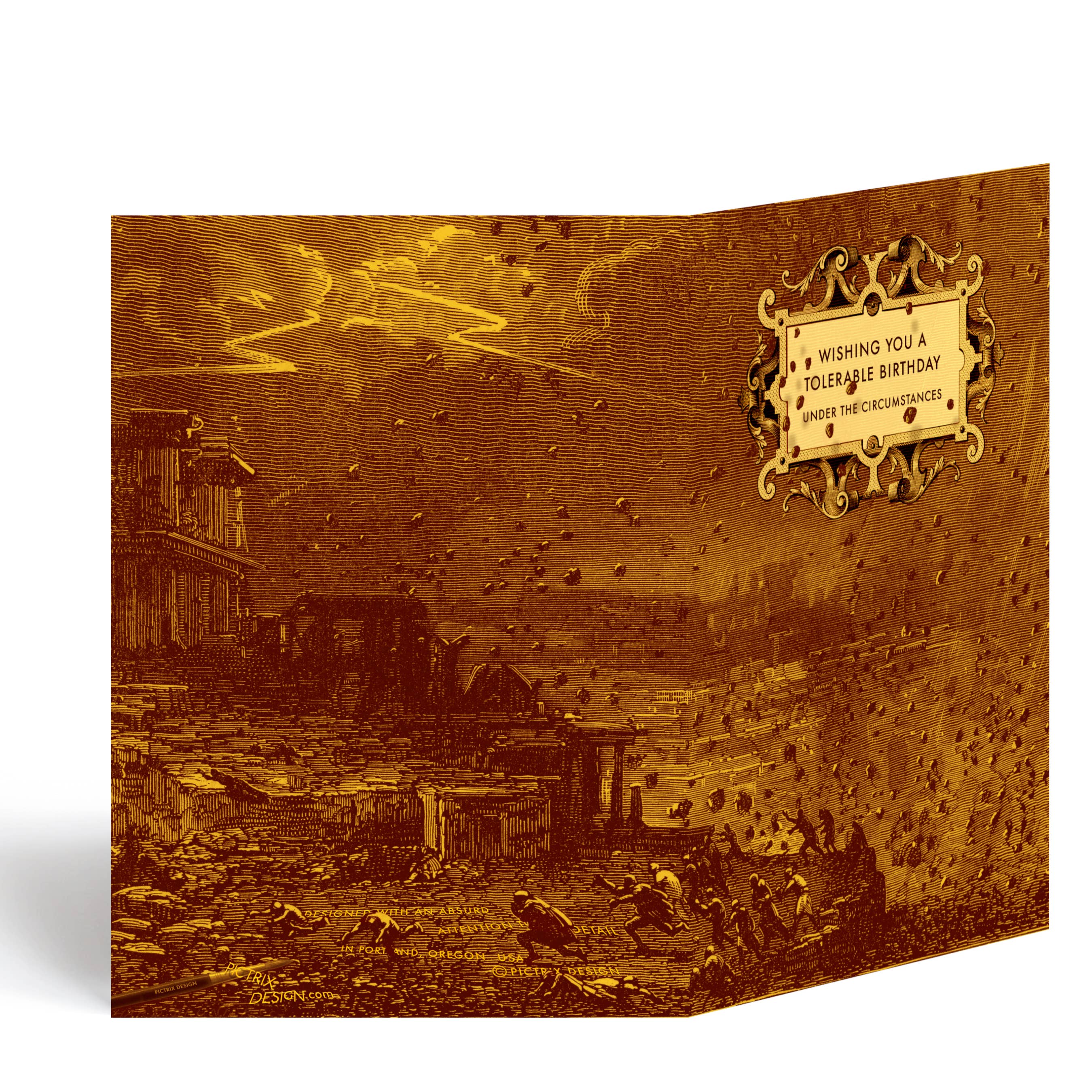 Pictrix Design - Wholesale Birthday Card - "A tolerable birthday" (Pompeii) A6 birthday card1