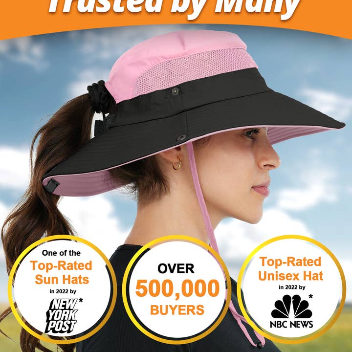 GearTOP - Wholesale Bucket hat – Women's - Women Bucket Hats with UPF 50+ - Navigator Ponytail Series8