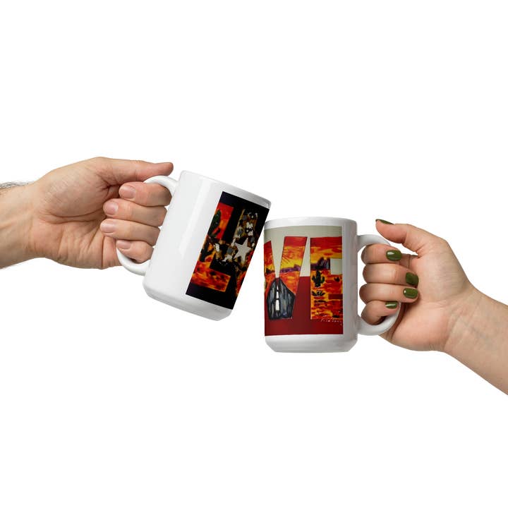 Texas Love Ceramic Coffee Mug - 15 oz Capacity for wholesale by Eradesign