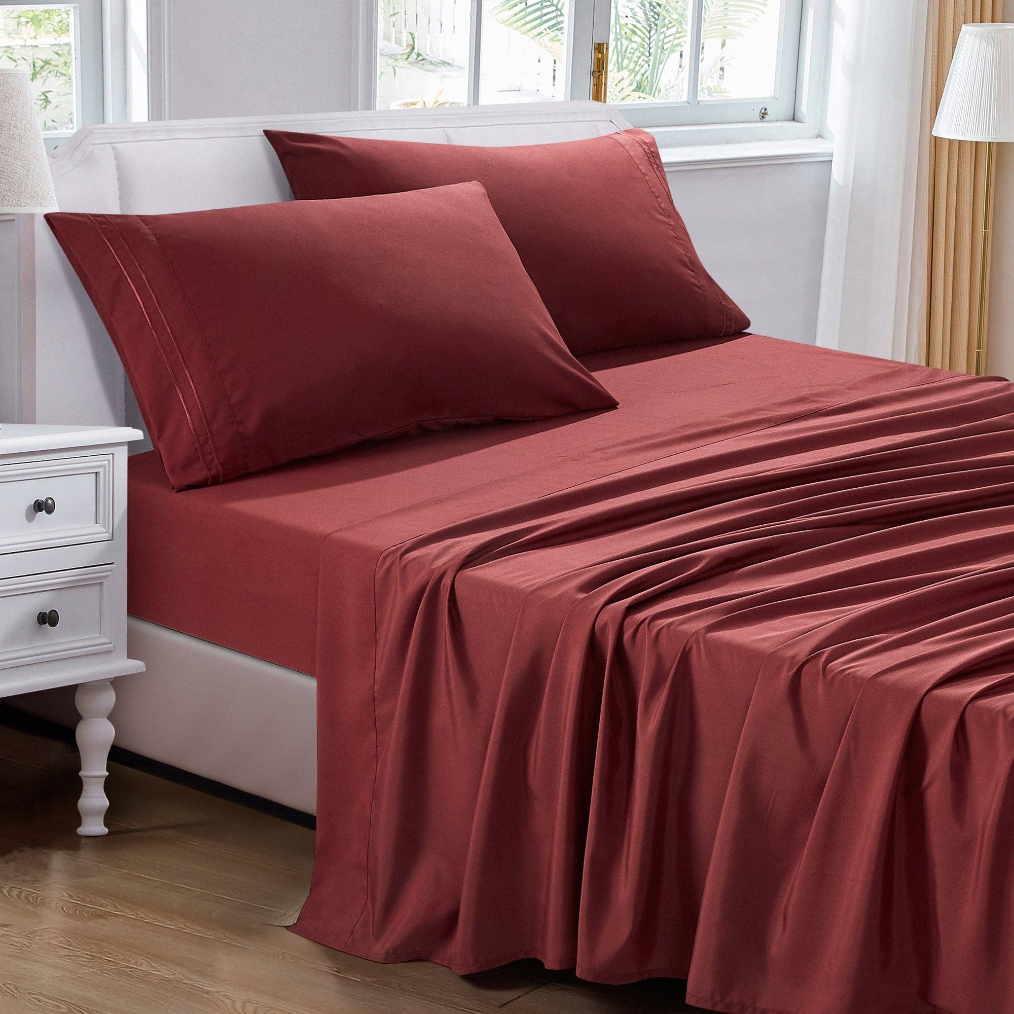 Linen Mart – wholesale Sheet set – Soft Microfiber Deep Pocket Bed Sheets - 4 Piece Set50