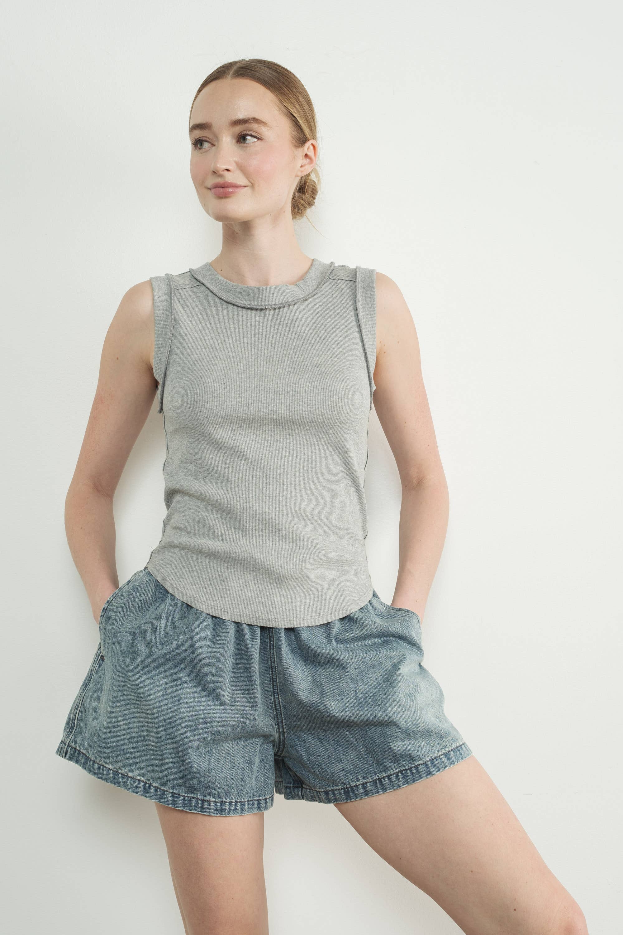 Aaron & Amber - Wholesale Knee Sleeve - MAT3232 RIBBED JERSEY INSIDE OUT TANK2