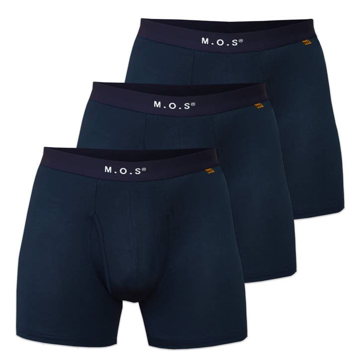 Mars Outlet Store LLC - Wholesale Underwear - Men's - Men's Underwear Boxer Briefs with Pouch Moisture Wicking Long Boxer 3 Pack