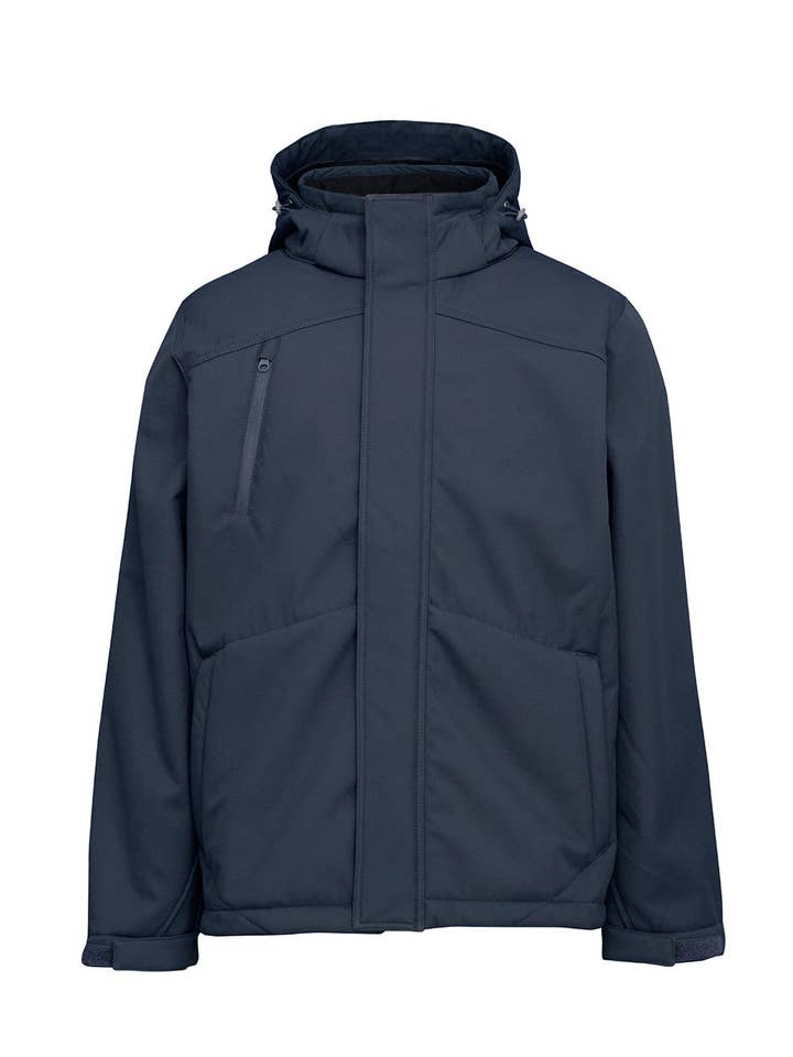 Jones Softshell frakke i Navy for engroshandel hos Rainbird