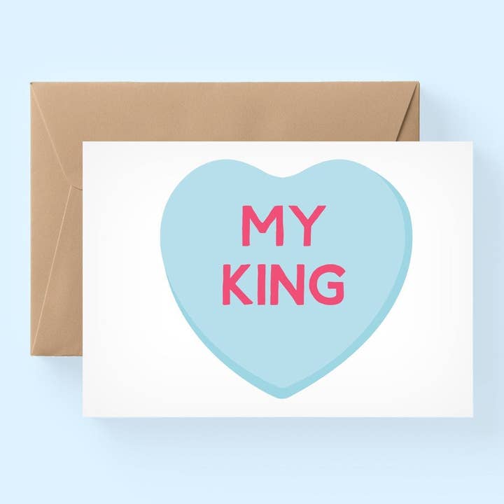 My King-Karte, Freund-Karte, Ehemann-Karte, Valentinstagskarte, Konversations-Herz-Karte, süße Karte, beste Freund-Karte/SKU: Ffollie30 für den Großhandel von the adventure corner