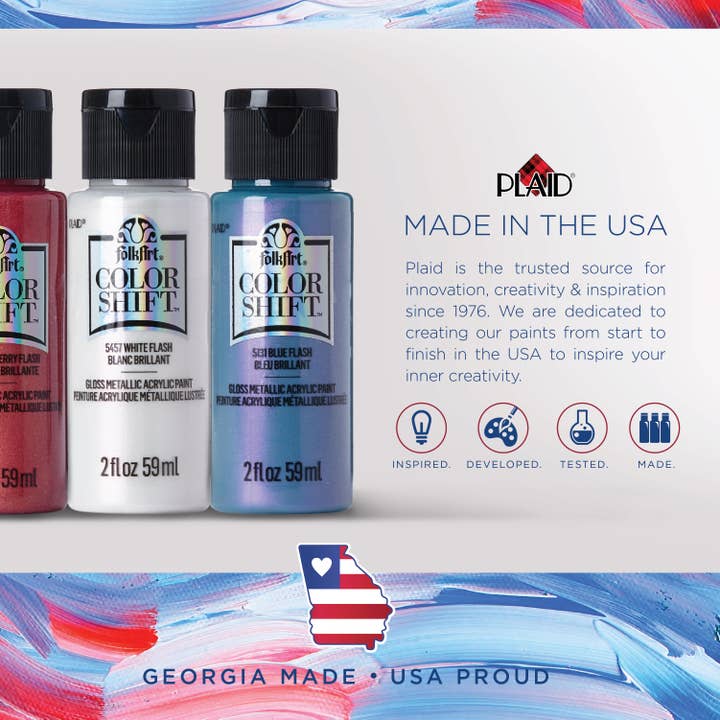 Plaid Crafts - Wholesale Paint Set - FolkArt ® Color Shift™ Chameleon Acrylic Paint Set 4 Colors11