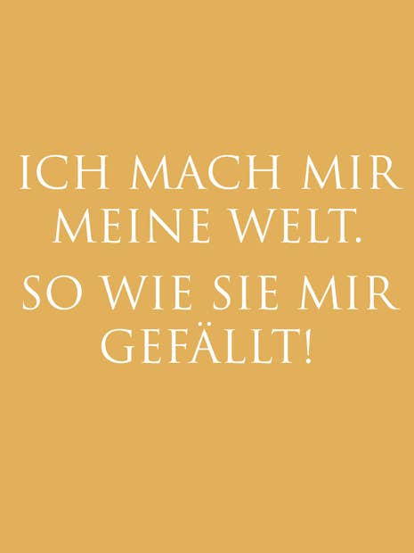 Postcard “I make my world for myself...”
for wholesale by WUNDERWORT by Angela Gwinner