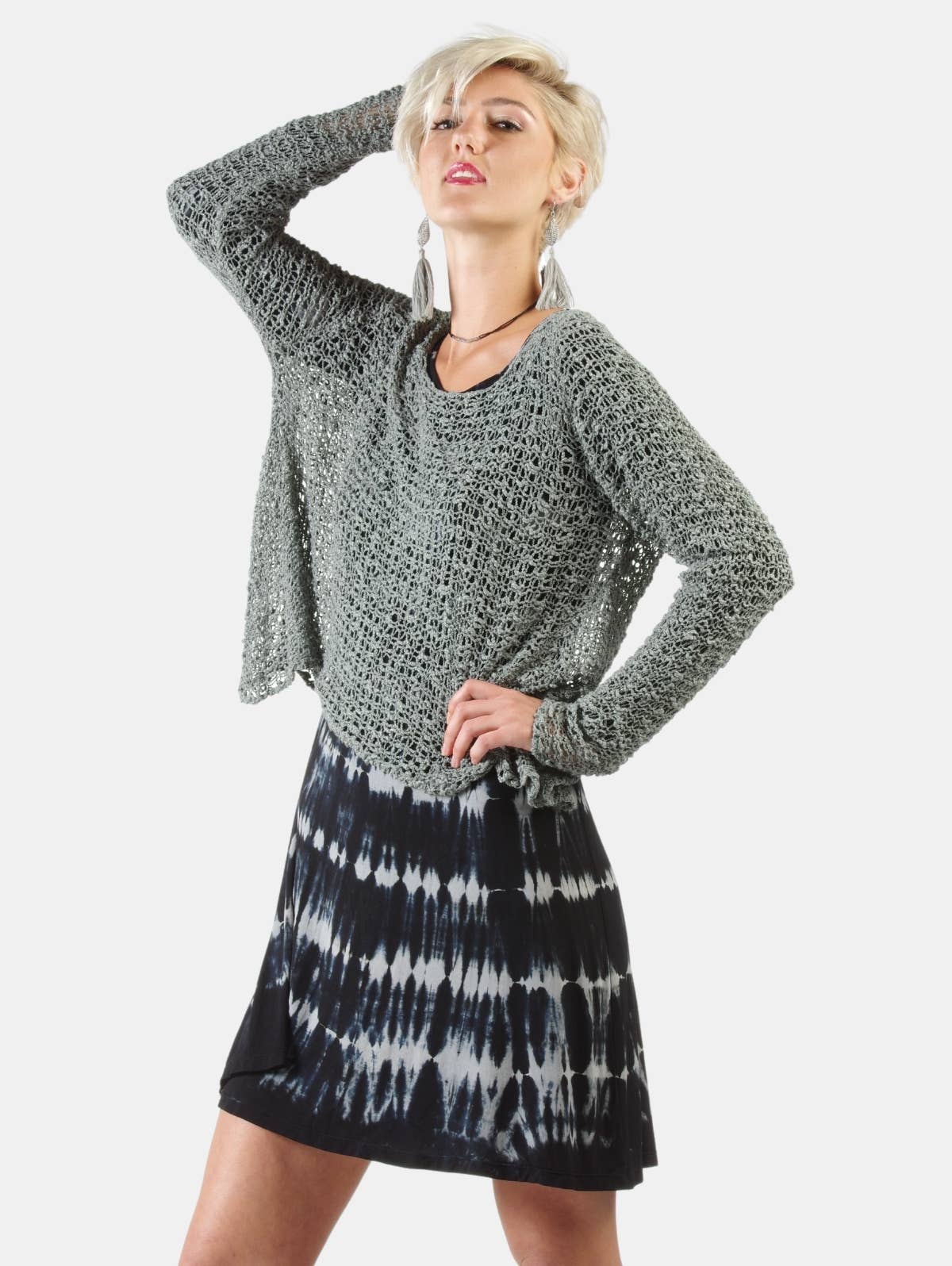 Hands To Hearts - Wholesale Tunic - Women's - Crocheted Long Sleeve Soul Warmer49