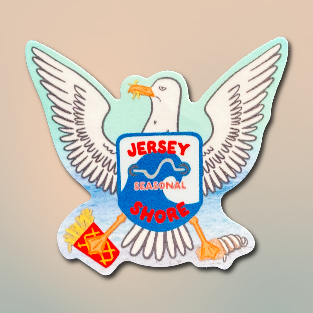 Sidewalk Press - Wholesale Sticker - Jersey Shore Seagull0