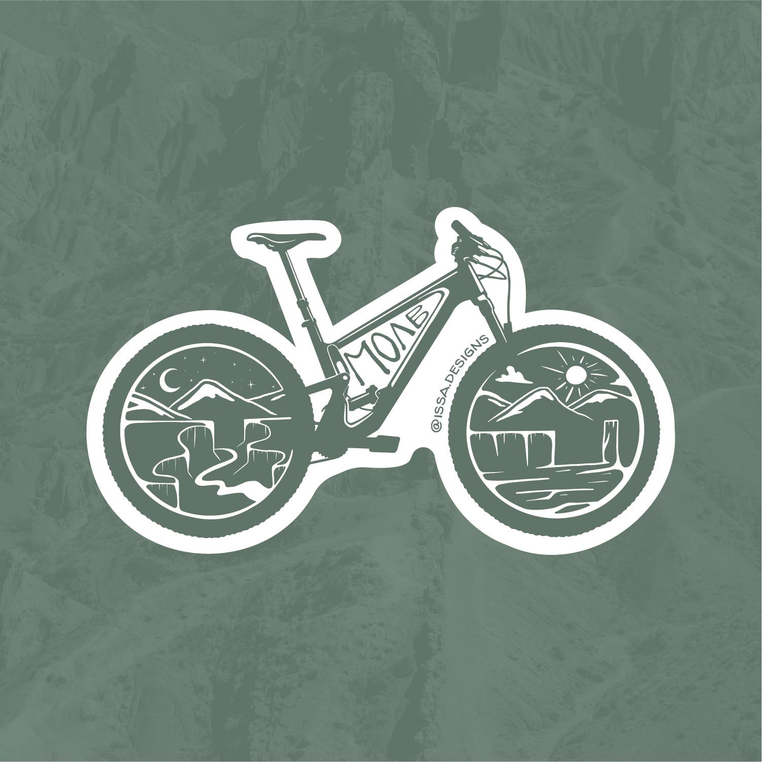 Issa Designs - Wholesale Sticker - Mountain Bike Sticker