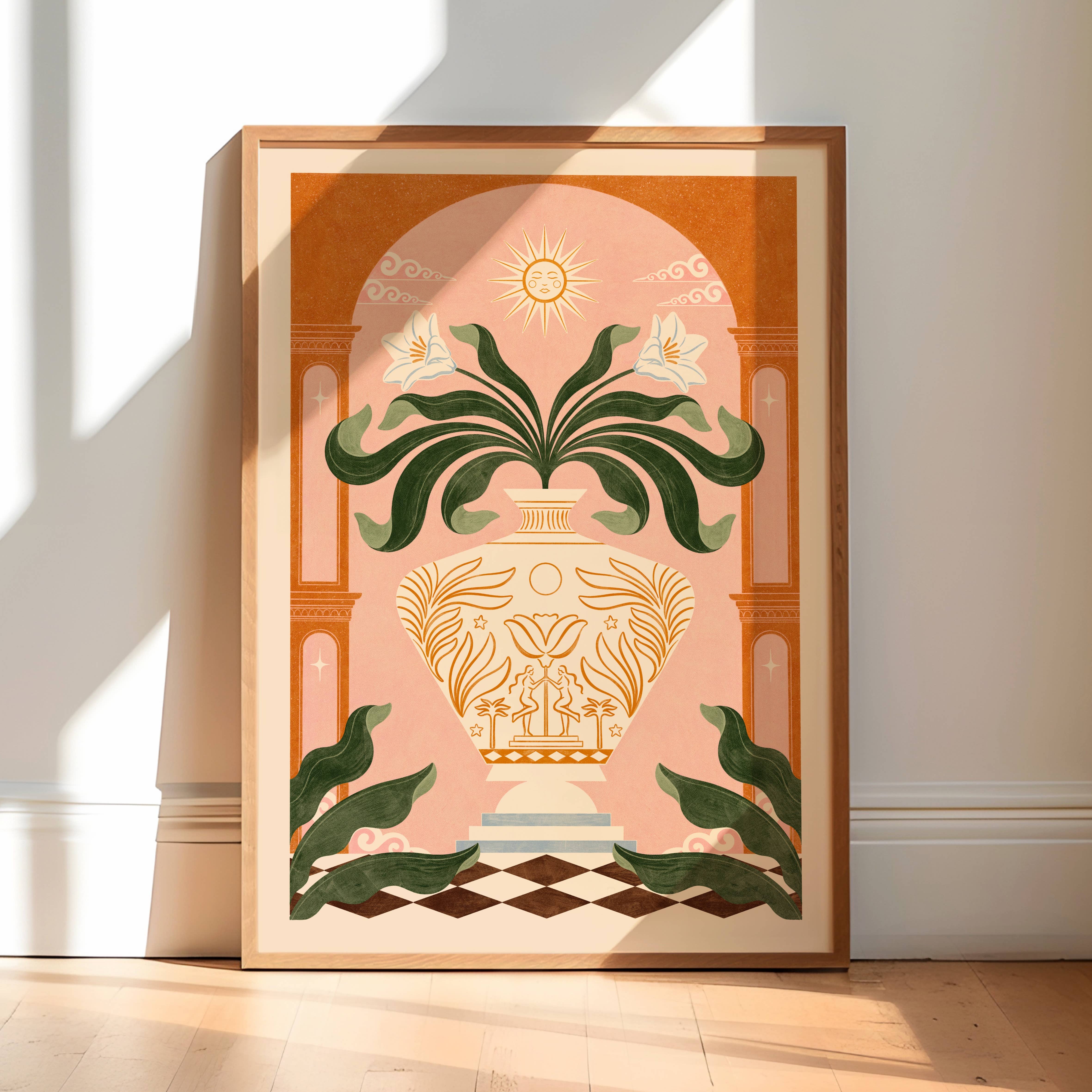 Nïma Nïma Studio – wholesale Art print – ‘Vase Botanique’, Boho Sun Botanical Floral Art Print0