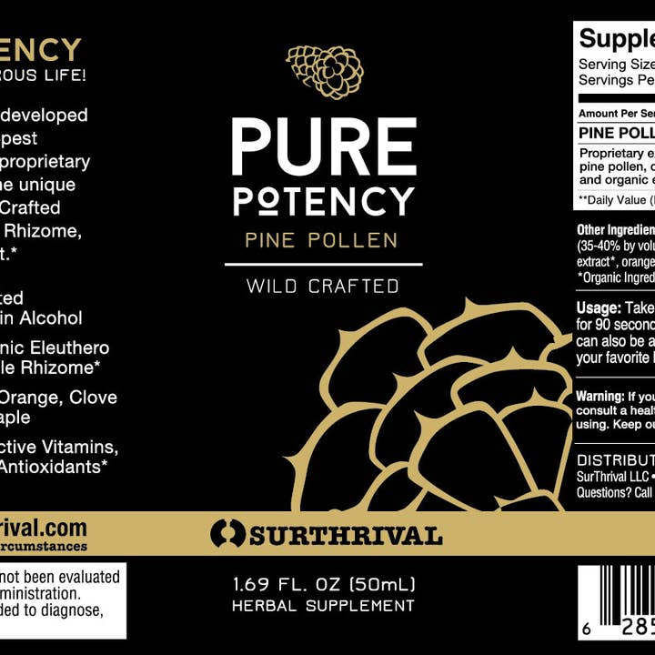 Surthrival - Wholesale Oral Supplement/Vitamin - Pine Pollen Pure Potency