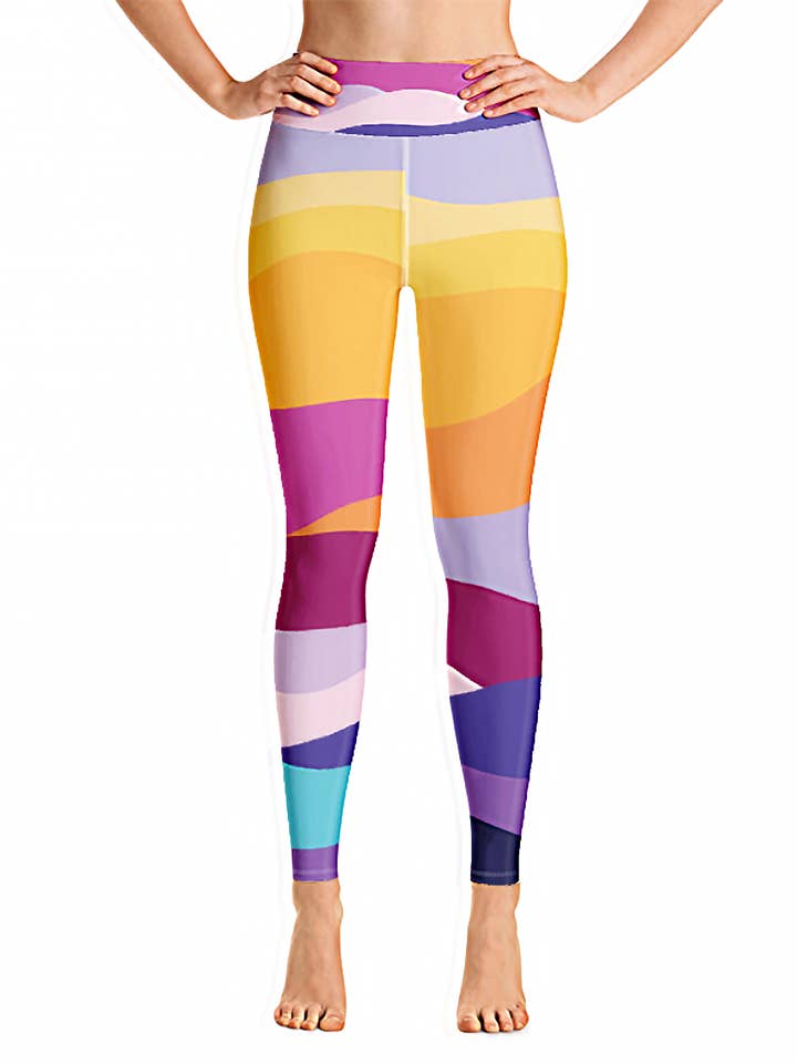 Jessie Zhao New York - Wholesale Athletic/lounge leggings – Women's - High Waist Yoga Leggings In Rainbow