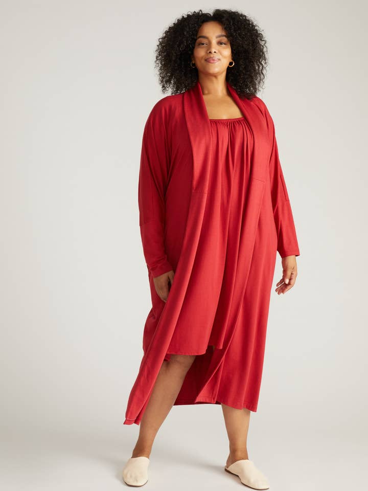 Daphne Lounge Robe - Raspberry for wholesale by Universal Standard