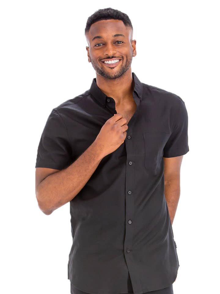 Herre kortærmet enkelt brystlomme afslappet skjorte for engroshandel hos WEIV