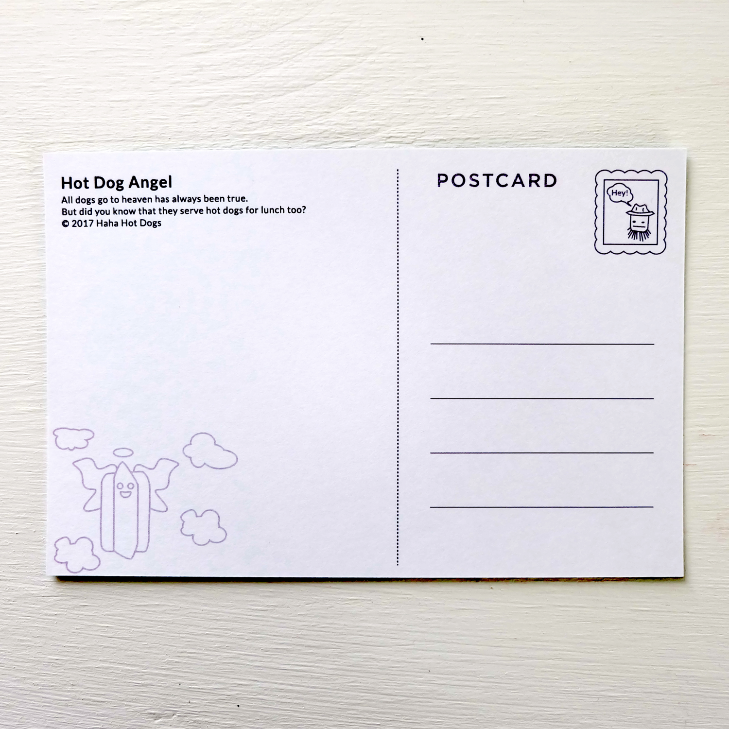 Haha Hot Dogs - Vendita all'ingrosso Cartoline - Cartolina - Hot Dog Angel2