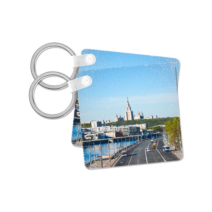 3dRose - Wholesale Keychain - Unisex - 3dRose, Moscow City Art. Berezhkovskaya embankment, Moscow State University, Key Chain7