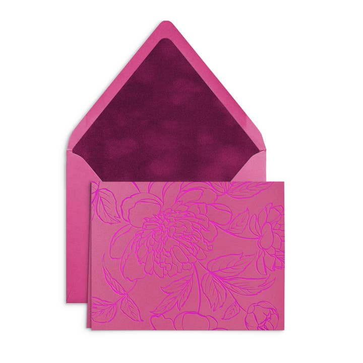 Lettre en velours, pivoine fuchsia pour la vente par Smitten on Paper