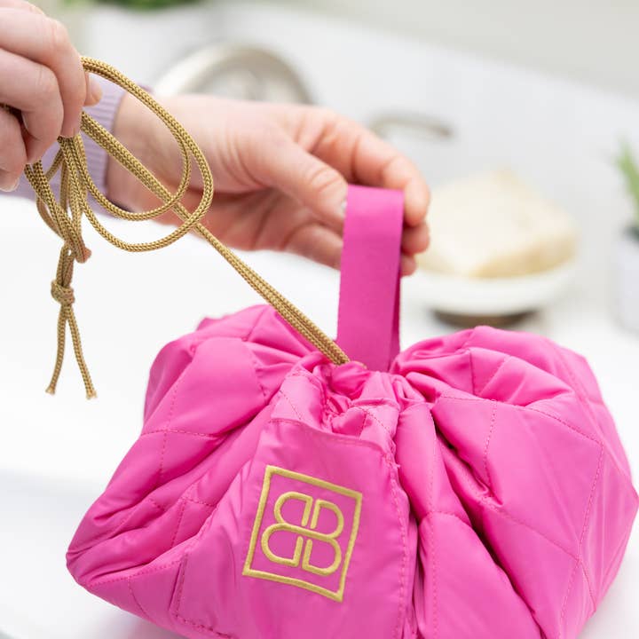 Best Bags - Venta al por mayor Bolsa para maquillaje - Bolsa de maquillaje acolchada con cordón plano, organizador de cosméticos 3