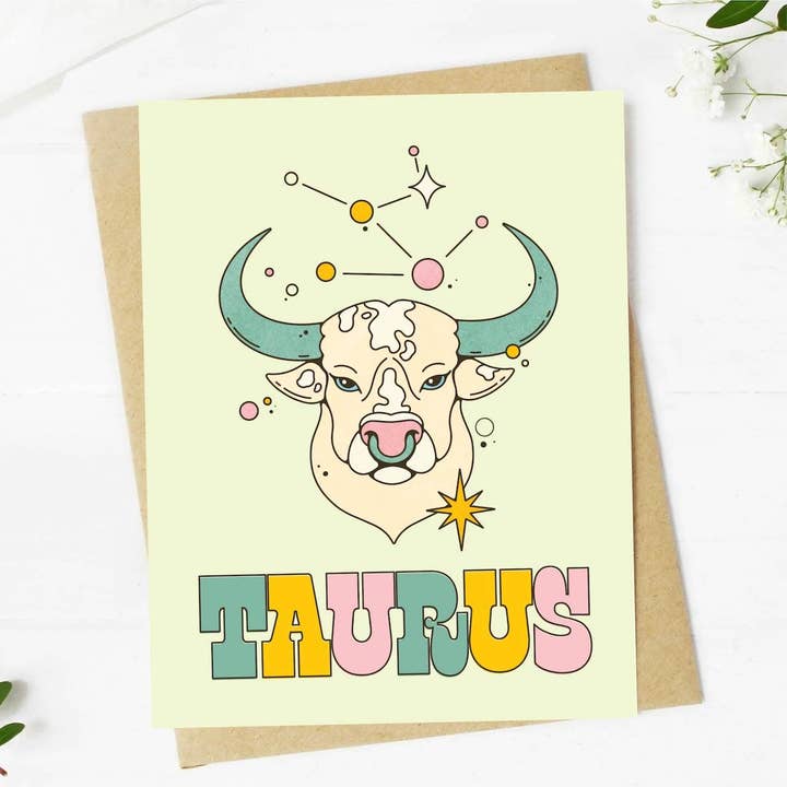 Big Moods - Wholesale Birthday Card - Taurus Zodiac Greeting Card3