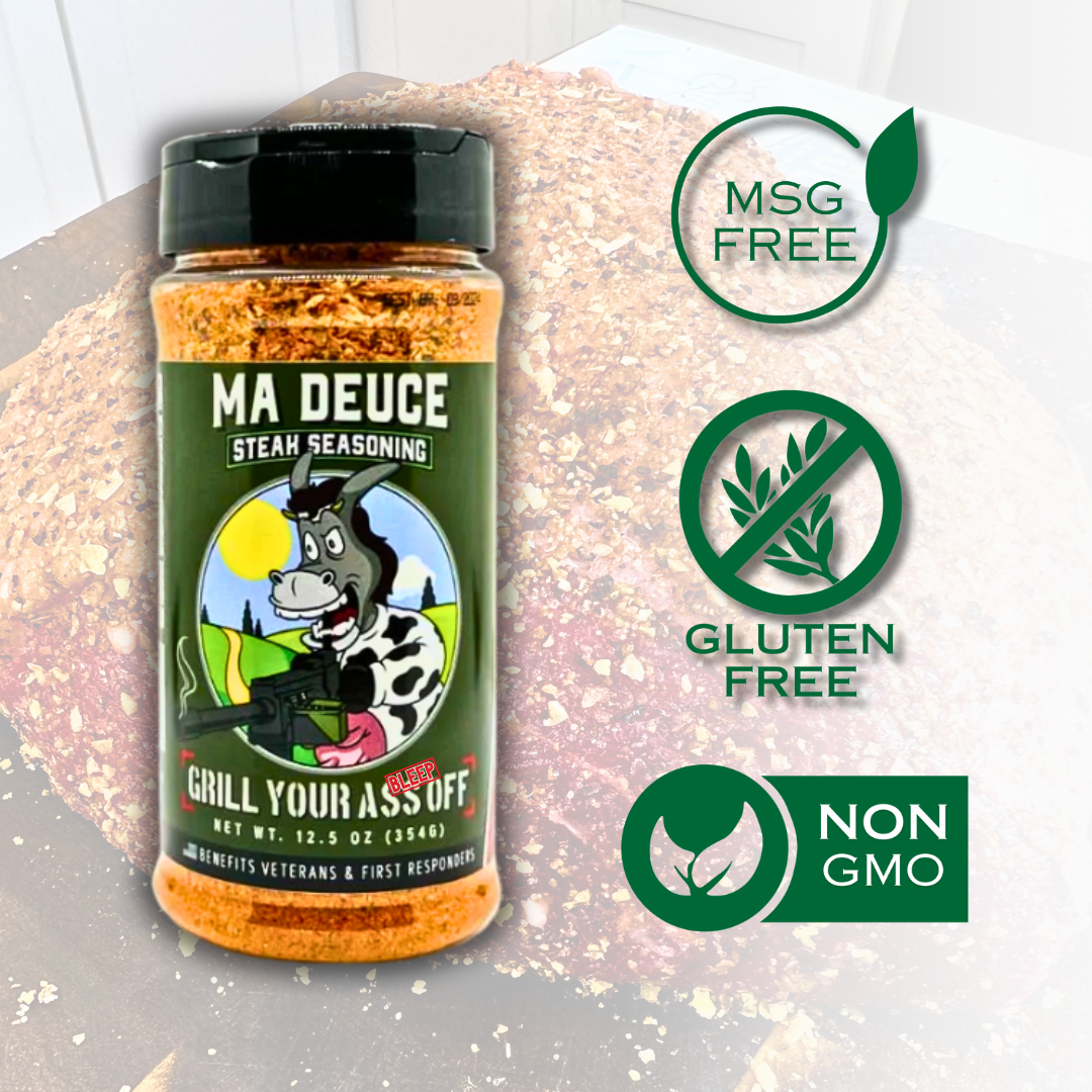 Grill Your Ass Off - Spices, Rubs, Seasonings, Sauces, Jerky - Wholesale Rub - Ma Deuce Steak Seasoning™ - Beef, Meat, Kitchen, BBQ Rubs4
