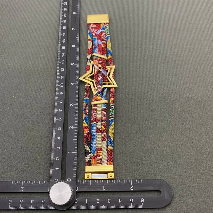 Mio Queena - Wholesale Bangle Bracelet - Star Multi-layer Braided Rope Magnetic Buckle Bracelet - LB5