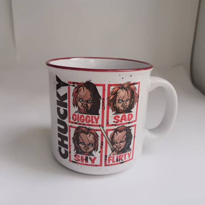 Silver Buffalo - Wholesale Coffee Mug - Chucky Emotions 20oz Ceramic Camper Mug
