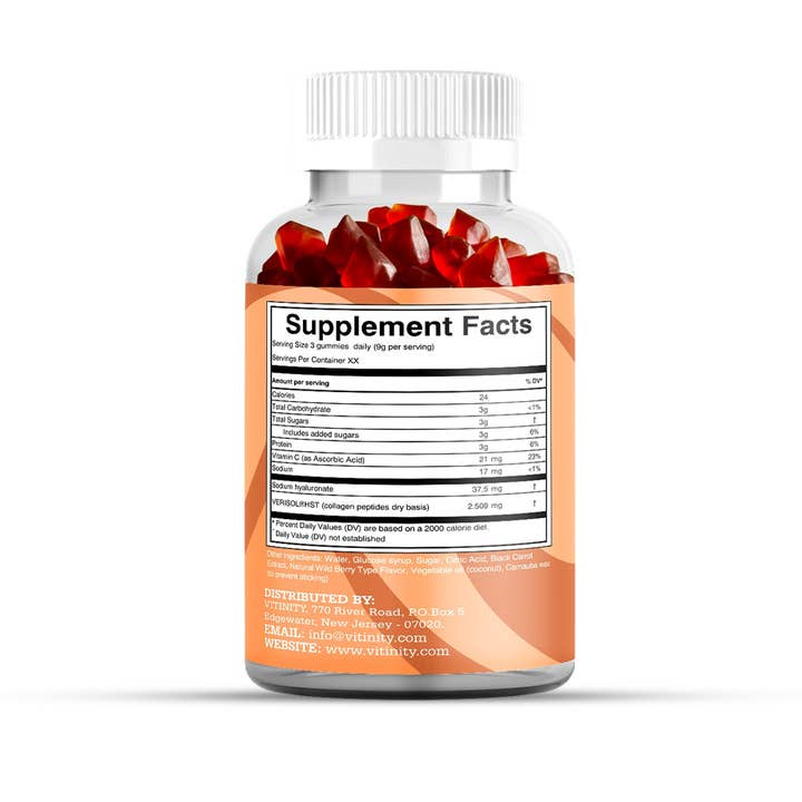 Vitinity - Wholesale Oral Supplement/Vitamin - Clinically Proven Collagen VERISOL® HST Chewy Gummies
