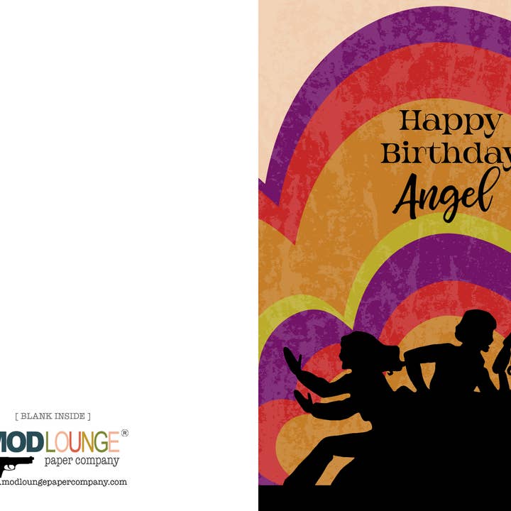 Mod Lounge Paper Company - Wholesale Birthday Card - Angels Inspired Pop Icon Happy Birthday Angel Greeting Card2