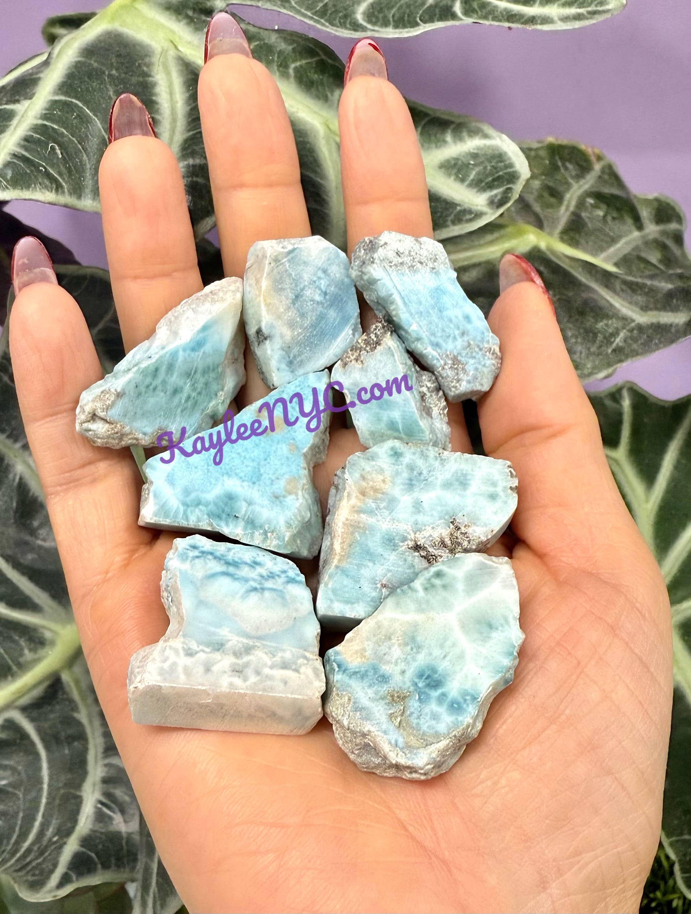 KayleeNYC - Wholesale Spiritual Stone/Crystal - Natural Larimar Small Slabs Crystal5