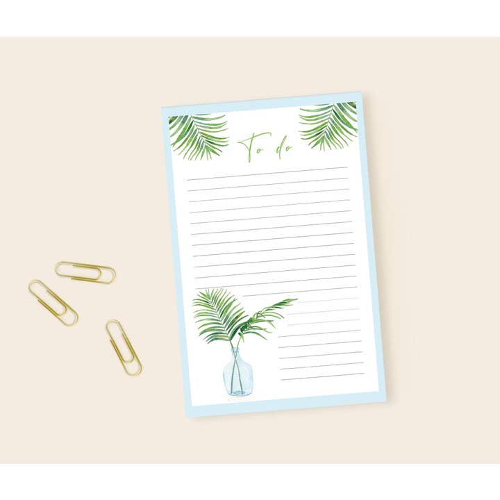 Palms Watercolor Notepad, Notepad, Stationery, Writing Pad for wholesale by Art Ville Creations