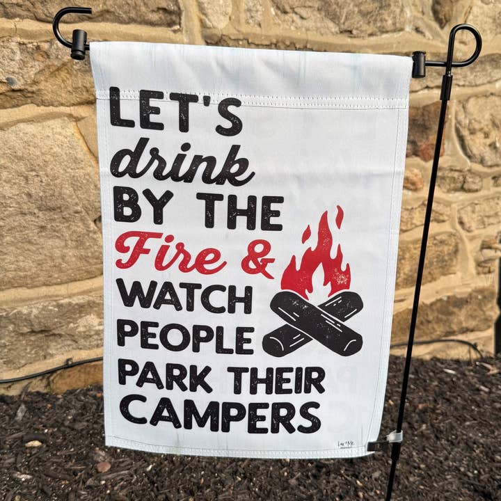 Park Camper Garden Flag ON SALE! for wholesale by JanMichaels Art & Home