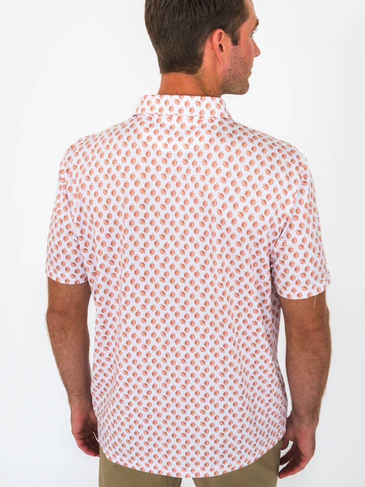 White Men's Football Frenzy Knit Short Sleeve Performance Polo
for wholesale on Faire2