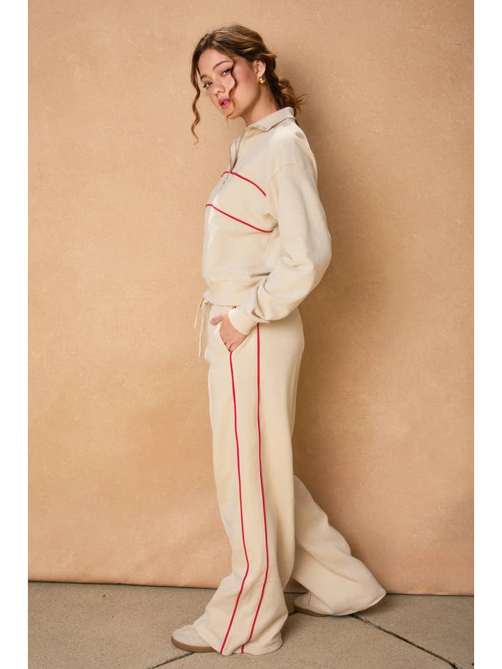 Dress Forum - Wholesale Pants - Women's - Track Stripe Wide Leg Sweatpants (1)13